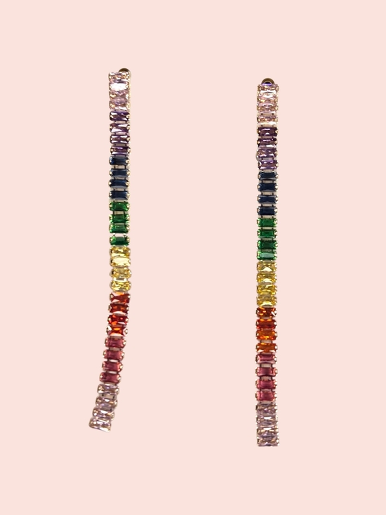 Jewelry - RAINBOW TENNIS EARRINGS
